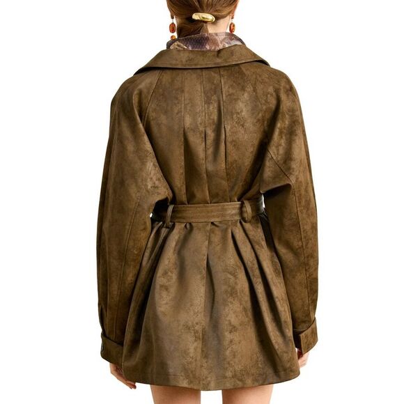 Line & Dot Womens  Olsen Belted Jacket, Brown - Picture 2 of 3